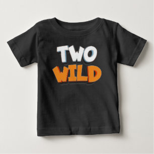 T-shirt Pour Bébé Deux Anniversaire Sauvage Personnalisé