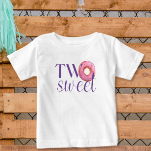 T-shirt Pour Bébé Deux beignets sucrés fête d'anniversaire