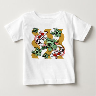 T-shirt Pour Bébé Deux carpes dans la chemise d'étang