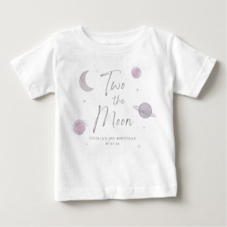 T-shirt Pour Bébé Deux Chemise d'anniversaire de la Lune