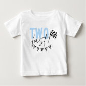 T-shirt Pour Bébé Deux Chemise Fast Racecar 2e Anniversaire (Devant)