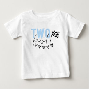 T-shirt Pour Bébé Deux Chemise Fast Racecar 2e Anniversaire