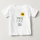 T-shirt Pour Bébé Deux Cool Sunglass 2e Anniversaire simple (Devant)