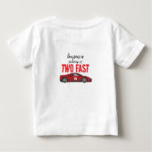 T-shirt Pour Bébé Deux Fast Race Car Boy 2e fête d'anniversaire (Dos)