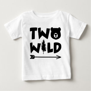 T-shirt Pour Bébé Deux Garçon d'anniversaire sauvage