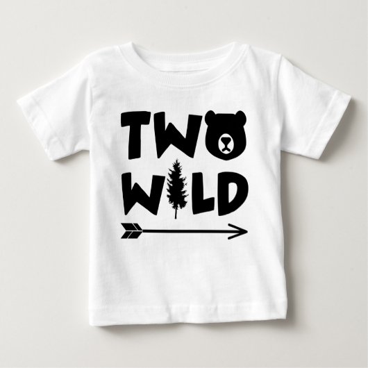 T-shirt Pour Bébé Deux Garçon d'anniversaire sauvage (Devant)