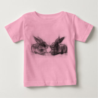 T-shirt Pour Bébé Deux lapins