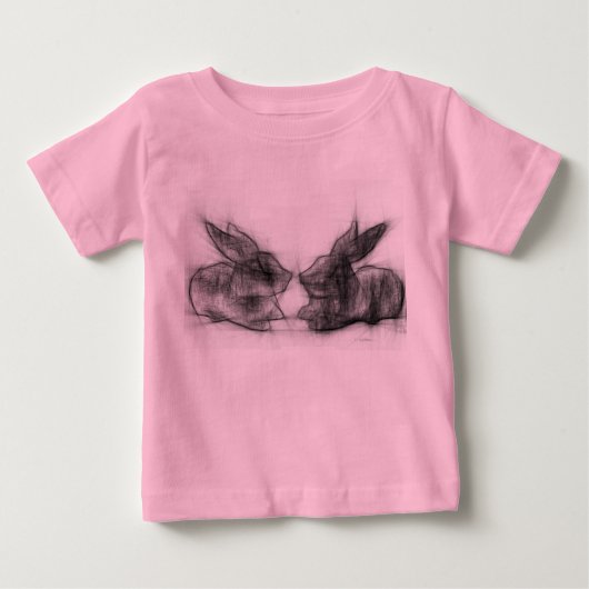 T-shirt Pour Bébé Deux lapins (Devant)