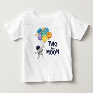 T-shirt Pour Bébé Deux lune Anniversaire Boy Planètes spatiales Astr