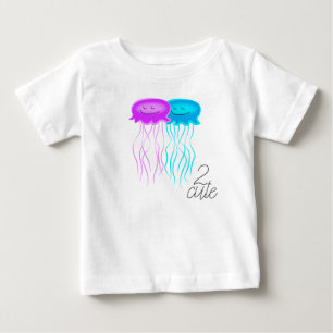 T-shirt Pour Bébé Deux méduses caricaturales