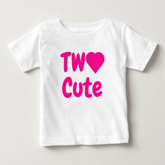 T-shirt Pour Bébé Deux mignons 2ème anniversaire (Devant)