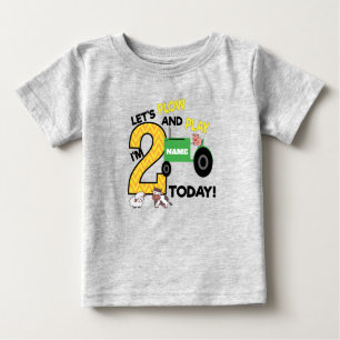 T-shirt Pour Bébé Deuxième anniversaire - Fête du tracteur sur le th