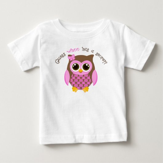 T-shirt Pour Bébé Devine qui a une grande soeur secrète (Devant)