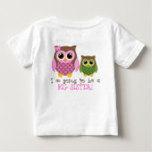 T-shirt Pour Bébé Devine qui a une grande soeur secrète (Dos)