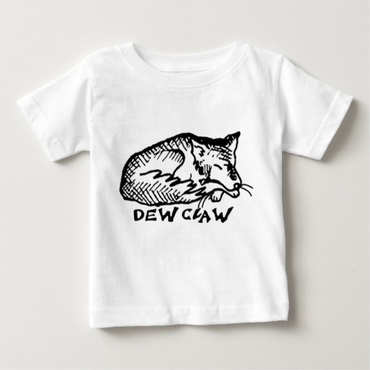 T-shirt Pour Bébé Dew Claw Dormir Chien Pour Bébé Long Teil (Devant)