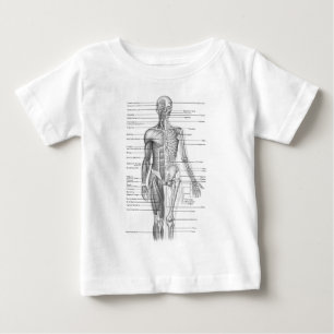 T-shirt Pour Bébé Diagramme humain d'anatomie