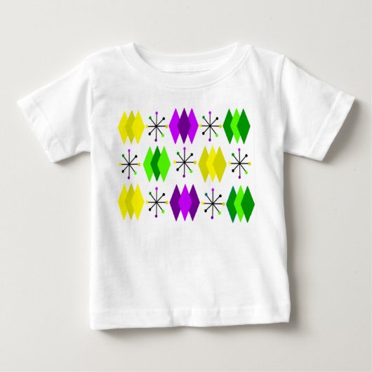 T-shirt Pour Bébé Diamants et Starburts (Devant)