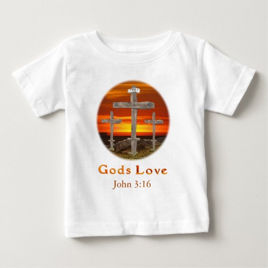 T-shirt Pour Bébé Dieu aime (Devant)