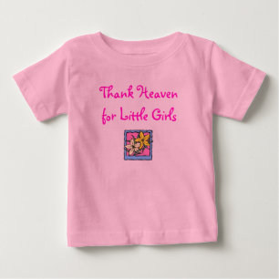 T-shirt Pour Bébé Dieu merci, pour les petites filles