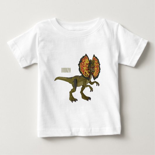 T-shirt Pour Bébé Dilophosaurus dessin animé (Devant)