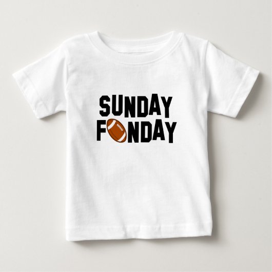 T-shirt Pour Bébé Dimanche Funday avec le football (Devant)