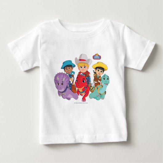 T-shirt Pour Bébé Dino Ranch Friends Design (Devant)