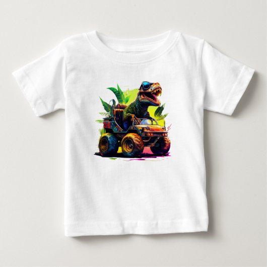 T-shirt Pour Bébé Dino Roller (Devant)