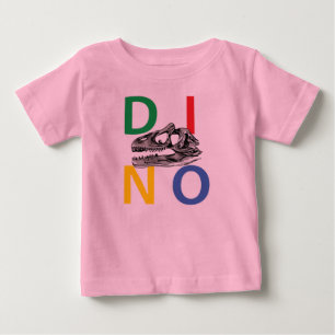 T-shirt Pour Bébé DINO - T-shirt Bébé rose jersey fin