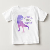 T-shirt Pour Bébé Dinosaur 2e anniversaire pourpre Tyrannosaurus Rex (Devant)