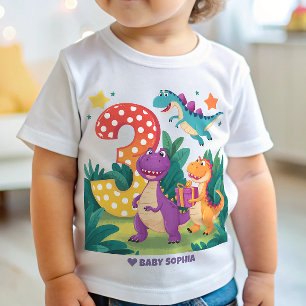 T-shirt Pour Bébé Dinosaur 3e anniversaire