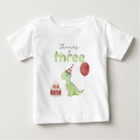 Dinosaur aquarelle 3e anniversaire