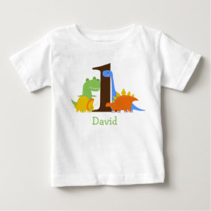 T-shirt Pour Bébé Dinosaur Garçon Première tenue d'anniversaire