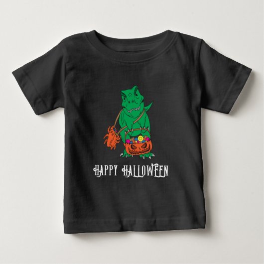 T-shirt Pour Bébé Dinosaur Halloween Automne (Devant)