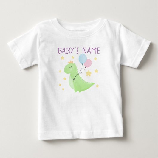 T-shirt Pour Bébé Dinosaure à ballons (Devant)