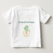 T-shirt Pour Bébé Dinosaure bébé personnalisé (Dos)