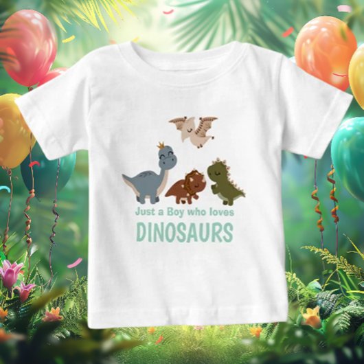T-shirt Pour Bébé Dinosaure Bohème Vert