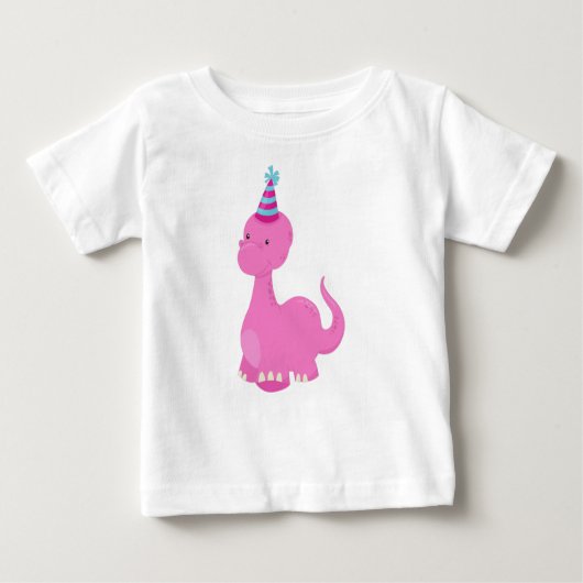 T-shirt Pour Bébé Dinosaure d'anniversaire, Dinosaure de fête, Dinos (Devant)
