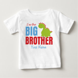T-shirt Pour Bébé Dinosaure de frère personnalisé