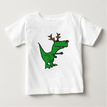 Dinosaure drôle de Noël comme renne