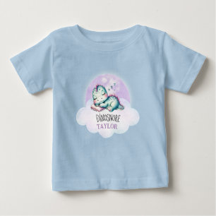 T-shirt Pour Bébé Dinosaure drôle mignon Nom personnalisé Unisex PJs