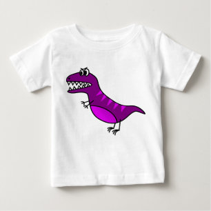 T-shirt Pour Bébé Dinosaure fâché pourpre mignon de bande dessinée