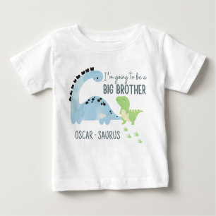 T-shirt Pour Bébé Dinosaure personnalisé Big Brother, Big Bro