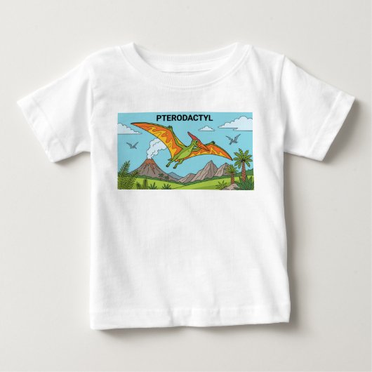 T-shirt Pour Bébé dinosaure ptérodactyle (Devant)