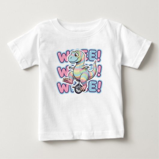 T-shirt Pour Bébé Dinosaure, roue!!! (Devant)