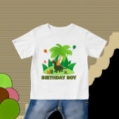 T-shirt Pour Bébé Dinosaure vert pour fête d'anniversaire