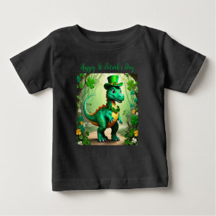 T-shirt Pour Bébé Dinosaure Whimsical de la Saint Patrick personnali