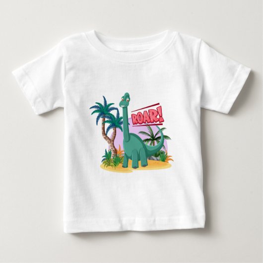 T-shirt Pour Bébé Dinosaures  (Devant)