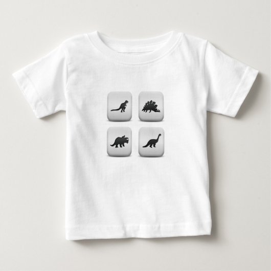 T-shirt Pour Bébé Dinosaures (Devant)