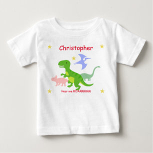 T-shirt Pour Bébé Dinosaures Cute Personnalisées
