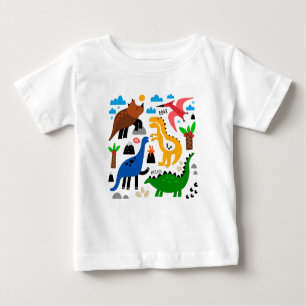 T-shirt Pour Bébé Dinosaures motif transparent
